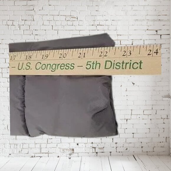 New York & Company Winter Jacket Gray Zip Front Pillow Collar No Belt - Picture 8 of 9